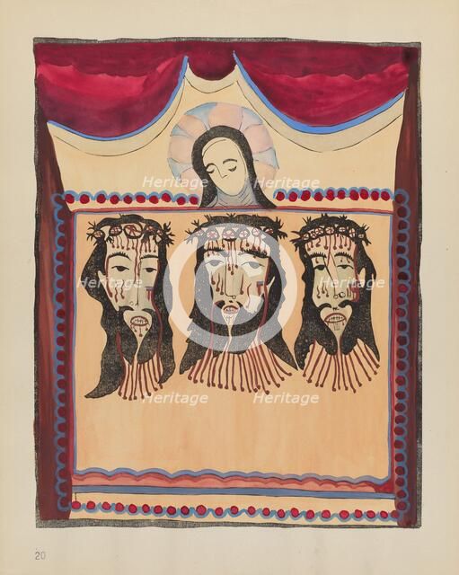 Plate 20 (Variant): Saint Veronica: From Portfolio "Spanish Colonial Designs of New Mexico", 1935/19 Creator: Unknown.