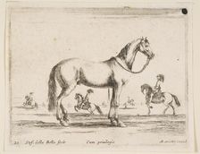 Plate 21: horse, from Various animals (Diversi animali), 1641. Creator: Stefano della Bella