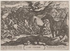Plate 21: The Angel of the Lord Vanquishing the Army of Sennacherib, from Th..., ca. 1590-ca. 1610. Creator: Antonio Tempesta
