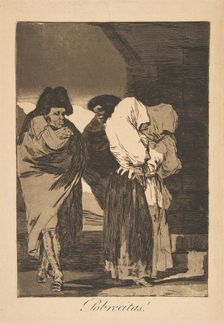 Plate 22 from Los Caprichos': Poor little girls! (Probrecitas!), 1799, posthumous impression. Creator: Francisco Goya