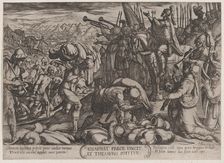Plate 22: Josaphat Thanking God for His Victory, from The Battles of the Old..., ca. 1590-ca. 1610. Creator: Antonio Tempesta