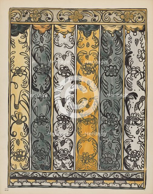 Plate 22: Wall Decoration, Laguna: From Portfolio "Spanish Colonial Designs of New Mexico", 1935/194 Creator: Unknown.