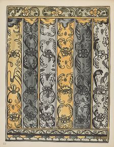 Plate 22: Wall Decoration, Laguna: From Portfolio "Spanish Colonial Designs of New Mexico", 1935/194 Creator: Unknown
