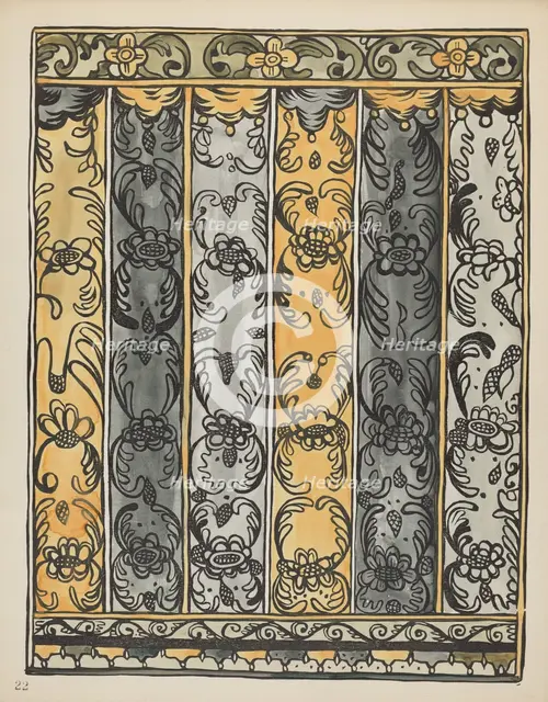Plate 22: Wall Decoration, Laguna: From Portfolio "Spanish Colonial Designs of New Mexico", 1935/194 Creator: Unknown.