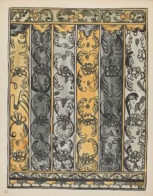 Plate 22: Wall Decoration, Laguna: From Portfolio "Spanish Colonial Designs of New Mexico", 1935/194 Creator: Unknown