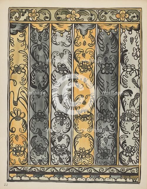 Plate 22: Wall Decoration, Laguna: From Portfolio "Spanish Colonial Designs of New Mexico", 1935/194 Creator: Unknown.