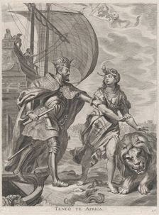 Plate 23: Emperor Charles V, campaign in Africa; from Guillielmus Becanus's Serenissimi P..., 1636. Creators: Jacob Neeffs, Johannes Meursius, Willem van der Beke