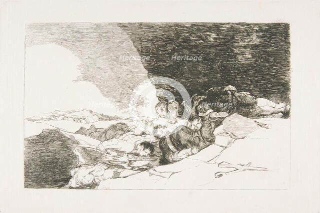 Plate 23 from 'The Disasters of War' (Los Desastres de la Guerra): 'The Same Elsewhere.' (..., 1810. Creator: Francisco Goya.