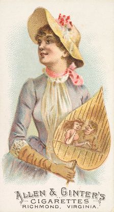 Plate 23, from the Fans of the Period series (N7) for Allen & Ginter Cigarettes Brands, 1889. Creator: Allen & Ginter