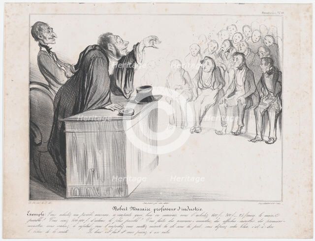 Plate 23: Robert Macaire professor d'industrie, 1838. Creator: Honore Daumier.