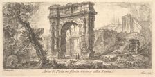 Plate 24: Arch of Pola in Istria near the Gate (Arco di Pola in Istria vicino alla Por..., ca. 1750. Creator: Giovanni Battista Piranesi