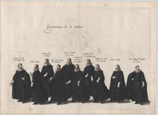 Plate 24: Gentlemen of the house marching in the funeral procession of Archduke Albert of ..., 1623. Creator: Cornelis Galle I