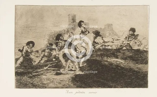 Plate 24 from 'The Disasters of War' (Los Desastres de la Guerra): 'They ..., 1810 (published 1863). Creator: Francisco Goya.