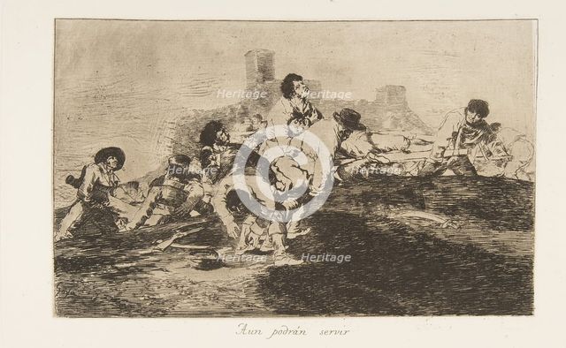 Plate 24 from 'The Disasters of War' (Los Desastres de la Guerra): 'They ..., 1810 (published 1863). Creator: Francisco Goya.