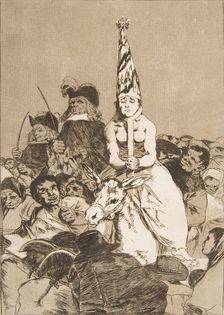 Plate 24 from Los Caprichos': Nothing could be done about It (Nohubo remedio.), 1799. Creator: Francisco Goya