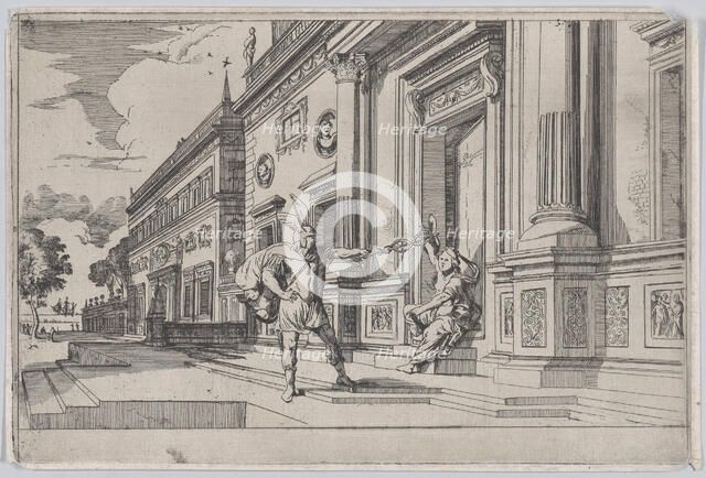 Plate 24: Mercury and Aglauros, from 'Ovid's Metamorphoses', 1641. Creator: Johann Wilhelm Baur.