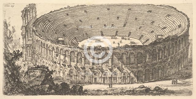 Plate 25: Amphitheater of Verona (Anfiteatro di Verona), ca. 1748. Creator: Giovanni Battista Piranesi.