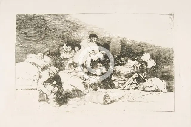 Plate 25 from 'The Disasters of War' (Los Desastres de la Guerra): 'These too.' (Tambien e..., 1810. Creator: Francisco Goya.