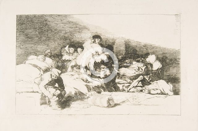 Plate 25 from 'The Disasters of War' (Los Desastres de la Guerra): 'These too.' (Tambien e..., 1810. Creator: Francisco Goya.