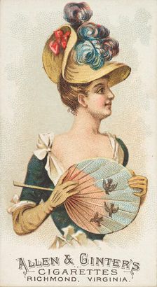 Plate 25, from the Fans of the Period series (N7) for Allen & Ginter Cigarettes Brands, 1889. Creator: Allen & Ginter