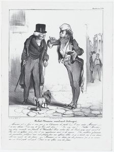 Plate 25: Robert Macaire mendiant distinguée, 1838. Creator: Honore Daumier