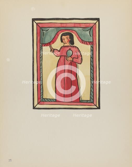 Plate 25: The Lost Child: From Portfolio "Spanish Colonial Designs of New Mexico", 1935/1942. Creator: Unknown.