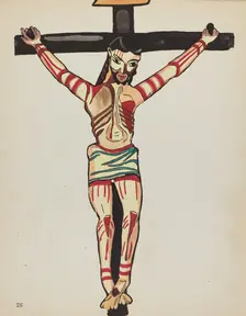 Plate 26: Christ Crucified, Taos: From Portfolio "Spanish Colonial Designs of New Mexico", 1935/1942 Creator: Unknown