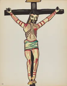 Plate 26: Christ Crucified, Taos: From Portfolio "Spanish Colonial Designs of New Mexico", 1935/1942 Creator: Unknown