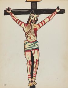 Plate 26: Christ Crucified, Taos: From Portfolio "Spanish Colonial Designs of New Mexico", 1935/1942 Creator: Unknown