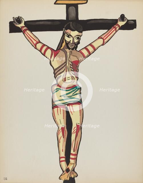 Plate 26: Christ Crucified, Taos: From Portfolio "Spanish Colonial Designs of New Mexico", 1935/1942 Creator: Unknown.