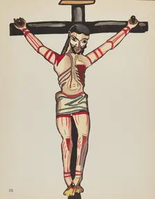 Plate 26: Christ Crucified: From Portfolio "Spanish Colonial Designs of New Mexico", 1935/1942. Creator: Unknown