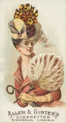 Plate 26, from the Fans of the Period series (N7) for Allen & Ginter Cigarettes Brands, 1889. Creator: Allen & Ginter