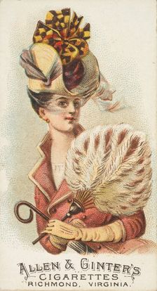 Plate 26, from the Fans of the Period series (N7) for Allen & Ginter Cigarettes Brands, 1889. Creator: Allen & Ginter