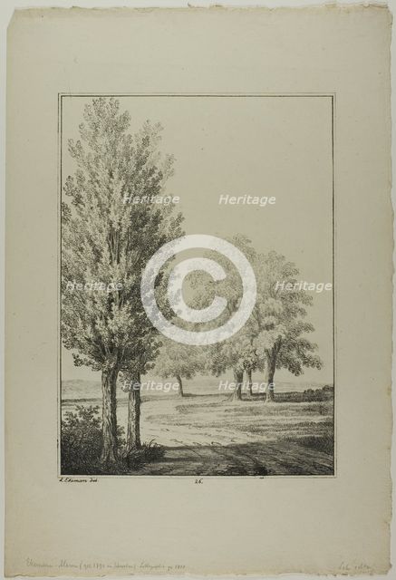Plate 26 from Blatt Baum und Landschafts Studien, c.1810. Creator: Lorenz Ekemann Alesson.