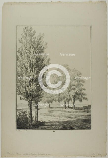 Plate 26 from Blatt Baum und Landschafts Studien, c.1810. Creator: Lorenz Ekemann Alesson.