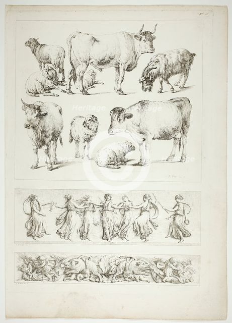 Plate 26 of 38 from Oeuvres de J. B. Huet, 1796–99. Creator: Jean Baptiste Marie Huet.