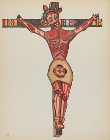 Plate 27: Christ Crucified: From Portfolio "Spanish Colonial Designs of New Mexico", 1935/1942. Creator: Unknown