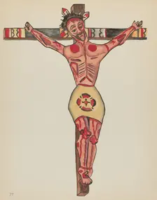 Plate 27: Christ Crucified: From Portfolio "Spanish Colonial Designs of New Mexico", 1935/1942. Creator: Unknown