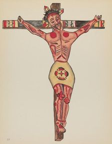 Plate 27: Christ Crucified: From Portfolio "Spanish Colonial Designs of New Mexico", 1935/1942. Creator: Unknown
