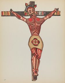 Plate 27: Christ Crucified: From Portfolio "Spanish Colonial Designs of New Mexico", 1935/1942. Creator: Unknown