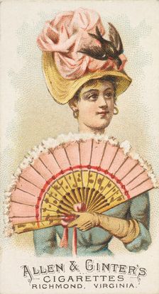 Plate 27, from the Fans of the Period series (N7) for Allen & Ginter Cigarettes Brands, 1889. Creator: Allen & Ginter