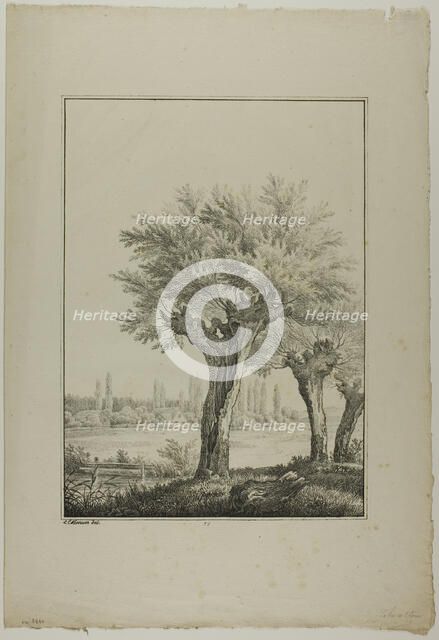 Plate 27 from Blatt Baum und Landschafts Studien, c.1810. Creator: Lorenz Ekemann Alesson.