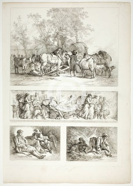 Plate 27 of 38 from Oeuvres de J. B. Huet, 1796–99. Creator: Jean Baptiste Marie Huet.
