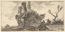 Plate 27: Tomb of the three Curiatii brothers in Albano (Sepolcro delle tre fratelli C..., ca. 1748. Creator: Giovanni Battista Piranesi
