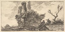 Plate 27: Tomb of the three Curiatii brothers in Albano (Sepolcro delle tre fratelli C..., ca. 1748. Creator: Giovanni Battista Piranesi