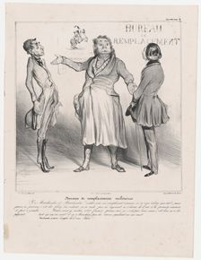 Plate 28: Bureau de remplacemens militaires, 1838. Creator: Honore Daumier
