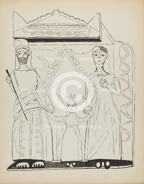 Plate 28: The Holy Family: From Portfolio "Spanish Colonial Designs of New Mexico", 1935/1942. Creator: Unknown.