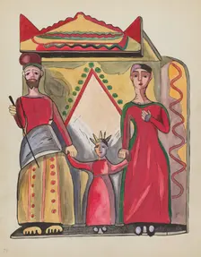 Plate 28: The Holy Family: From Portfolio "Spanish Colonial Designs of New Mexico", 1935/1942. Creator: Unknown