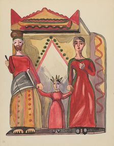 Plate 28: The Holy Family: From Portfolio "Spanish Colonial Designs of New Mexico", 1935/1942. Creator: Unknown