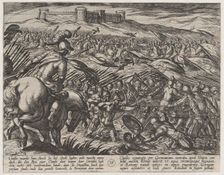 Plate 29: Civilis Floods the Land by Defensively Breaking the Dikes, from The War of the R..., 1611. Creator: Antonio Tempesta